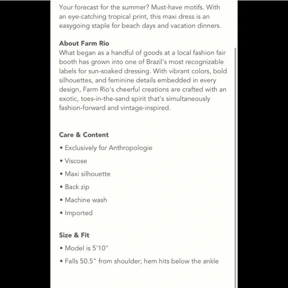 Farm Rio x Anthropologie Yellow Tropical Floral Dress - Picture 3 of 3